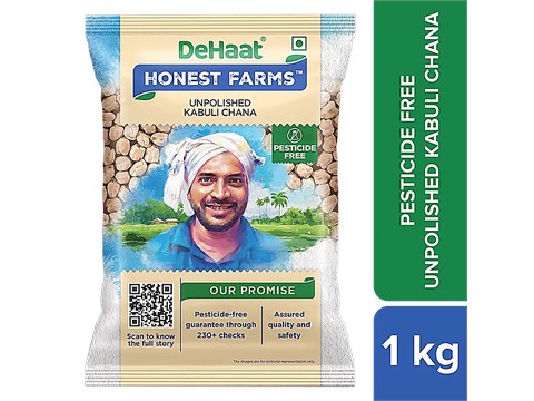 Dehaat Honest Farms Unpolished Kabuli Chana - Pesticide Free, 1 kg
