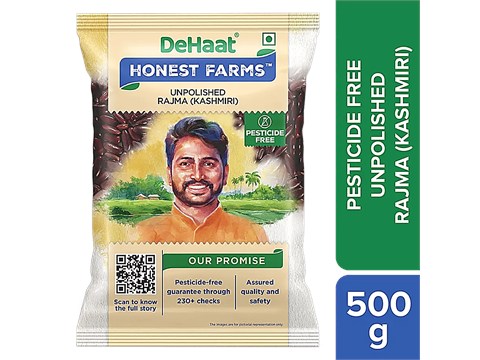 Dehaat Honest Farms Unpolished Rajma Kashmiri - Pesticide Free, 500 g