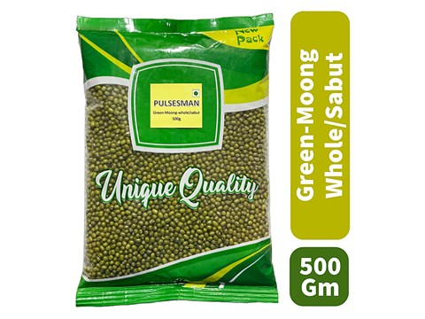 Pulsesman  Green-Moong-Whole/Sabut, 500 g