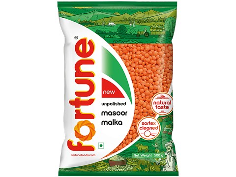 Fortune Unpolished Masoor Malka Big Dal, 500 g