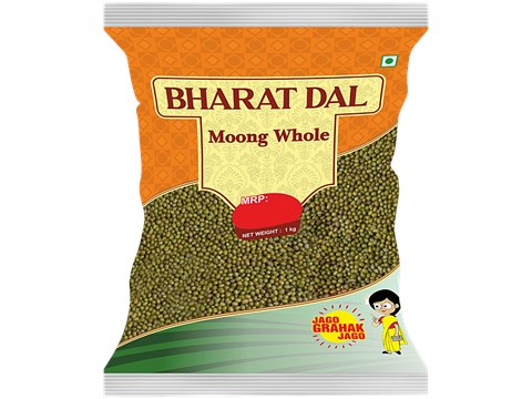Bharat Dal Moong Whole, 1 kg