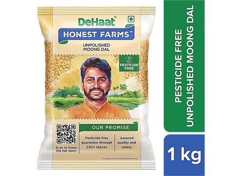 Dehaat Honest Farms Unpolished Moong Dal - Pesticide Free, 1 kg