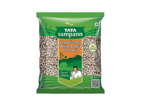 Tata Sampann Unpolished White Lobia/Chawli, 500 g