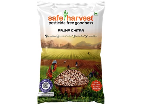 Safe Harvest Rajma/Capparadavare Chitra - Pesticide Free, 500 g