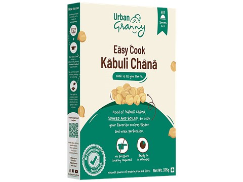 Urban Granny  Urban Granny  Easy Cook Kabuli Chana - Pre-Soaked & Boiled, 375 g