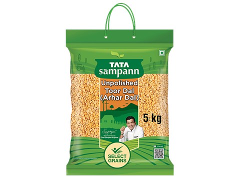 Tata Sampann Unpolished Toor Dal/Arhar Dal, 5 kg