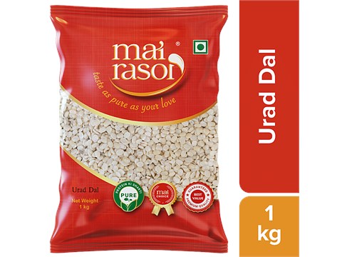 Mai Rasoi Urad Dal Dhuli - Unpolished, Protein & Fibre Rich, For Making Soups, Meals, 1 kg