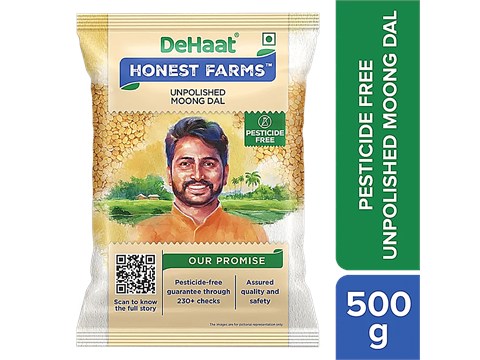 Dehaat Honest Farms Unpolished Moong Dal - Pesticide Free, 500 g