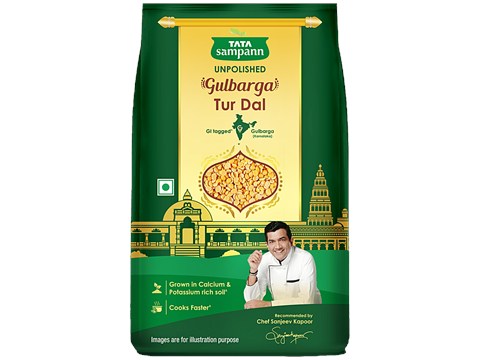 Tata Sampann Unpolished Gulbarga Tur Dal - GI Tagged, 1 kg
