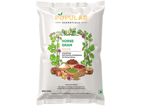 Popular Essentials Horse Gram - Unpolished, 500 g