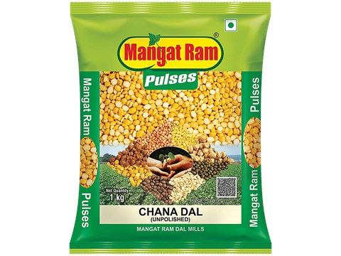 Mangat Ram Pulses Unpolished Chana Dal, 1 kg