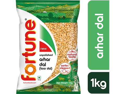Fortune Unpolished Arhar/Toor Dal, 1 kg