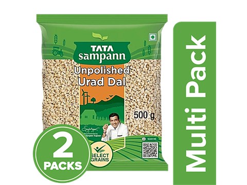 Tata Sampann Unpolished Urad Dal, 2x500 g