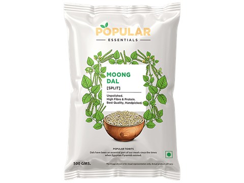 Popular Essentials Moong Dal - Split, 500 g