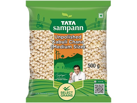 Tata Sampann Unpolished Kabuli Chana - Medium Size, 500 g