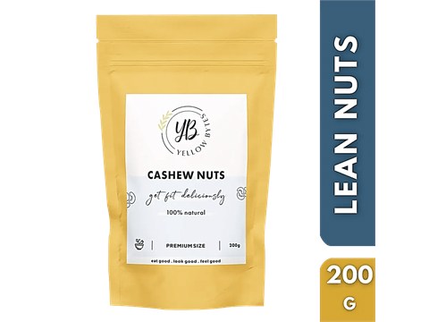 Yellow Bytes Large Cashew - Premium Roasted & Salted, 200 g