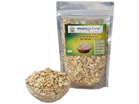 Mangrove Daily Bazar MANGROVE DAILY BAZAR Cashew Nut Broken 1/8 - Rich In Taste, 200 g