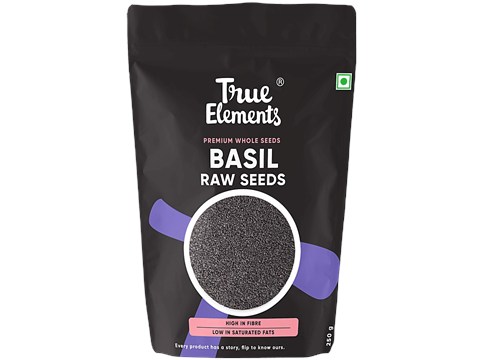True Elements Raw Basil Seeds, 250 g