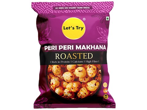 Let's Try Peri Peri Makhana - Roasted, 60 g