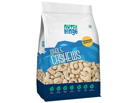 Nutri Binge Natural Whole Cashews, 200 g