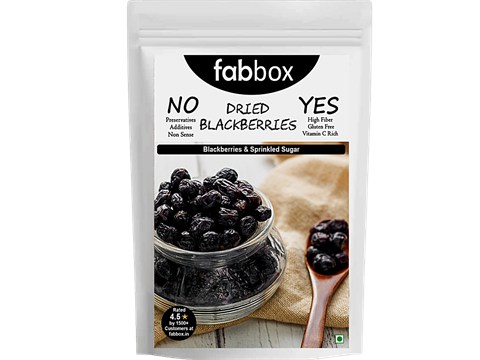 Fabbox Premium Blackberry - Dried, Whole, Sweet, Natural, Healthy Snack, Antioxidant Rich, 140 g