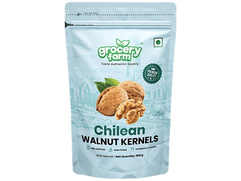 Grocery Farm Chilean Walnut Kernels - 100% Natural, Premium & Healthy, No Additives, 200 g