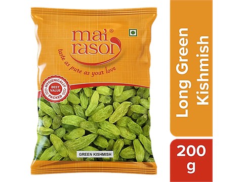 Mai Rasoi Long Green Raisins/Kishmish, 200 g