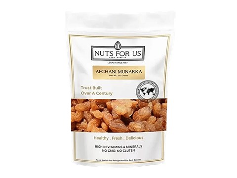 Nuts For Us Pvt Ltd Afghani Munakka/Golden Raisins, 250 g