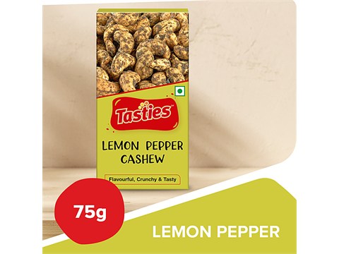Tasties Lemon Pepper Cashew - Flavourful & Crunchy, 75 g