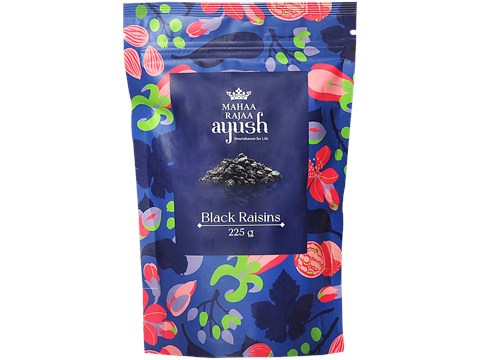 Mahaarajaa Ayush Black Raisins, 225 g