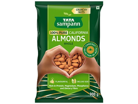 Tata Sampann Pure California Almonds Whole, 900 g