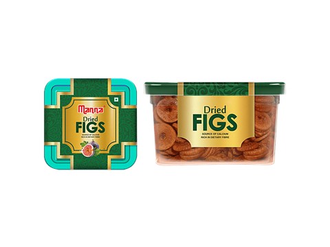 Manna Dried Figs/Anjeer - Natural, Rich In Dietary Fibre & Calcium, 180 g
