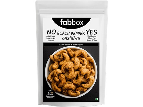 Fabbox Cashew/Godambis - Pepper Flavoured, 120 g