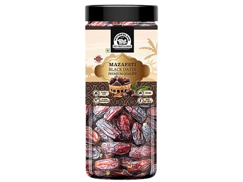 Wonderland Foods Mazafati Black Dates - Premium Quality, No Added Sugar, 400 g