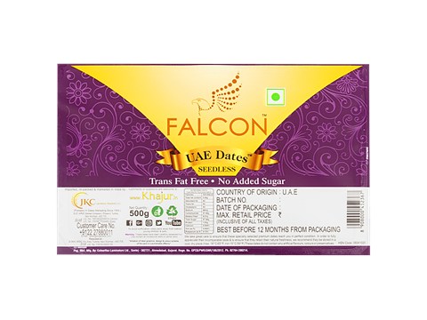 Falcon UAE Dates/Kharjura - Seedless, 500 g