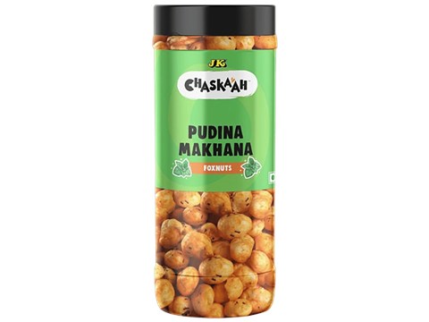 JK Chaskaah Makhana - Pudina, Dry Roasted, Zero Cholesterol, 70 g