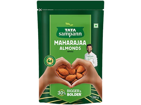 Tata Sampann Maharajaa Almonds - Whole, 200 g