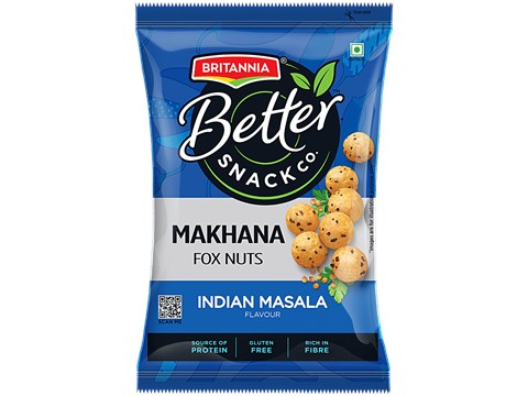 Britannia Better Snack Co.Makhana/Foxnuts - Indian Masala Flavour, 60 g