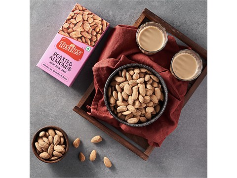 Tasties Roasted Almonds With Pink Salt - Flavourful & Crunchy, 75 g