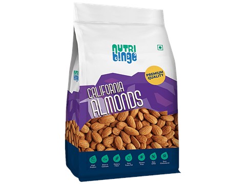 Nutri Binge Premium California Almonds, 500 g