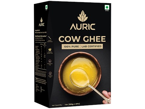 Auric Cow Ghee Original - Pure & Natural, 1 L