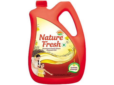 Nature Fresh Premium Kachi Ghani Mustard Oil, 4.2 kg