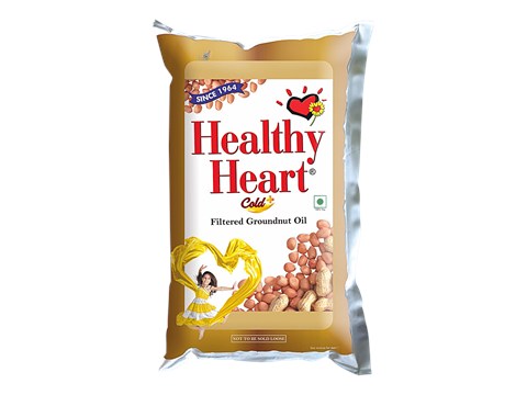 Healthy Heart  Oil - Groundnut, Cold + Filtered, 1 L