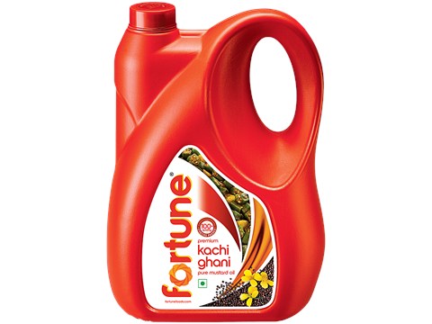 Fortune Premium Kachi Ghani Pure Mustard Oil, 5 L