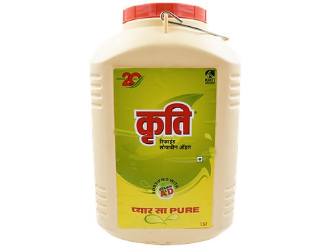 Kriti Refined - Soyabean Oil, 15 L