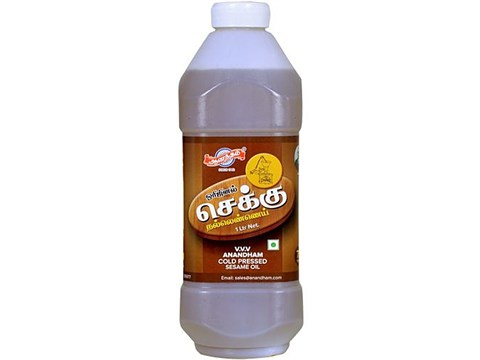 Anandham Cold-Pressed (Chekku) Sesame Oil, 1 L