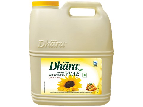 Dhara  VitAE Refined Sunflower Oil, 15 L