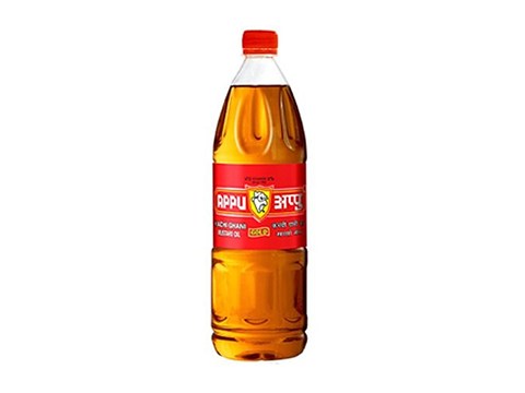 Appu Kachi Ghani Mustard Oil - Gold, 1 L