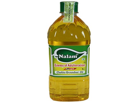 Nalam Agmark Chekku Groundnut Oil, 1 L