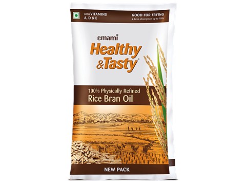 Emami Healthy & Tasty Physically Refined Rice Bran Oil, 730 g